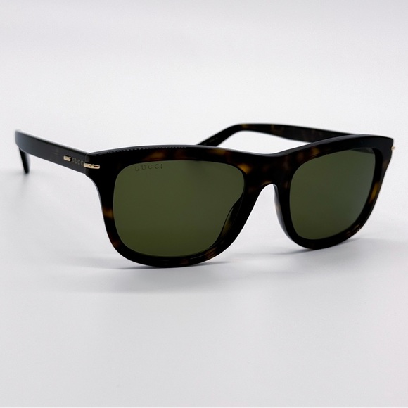 NEW GUCCI GG1444S 002 SQUARE HAVANA GREEN MEN SUNGLASSES GUCCI - Picture 1 of 9